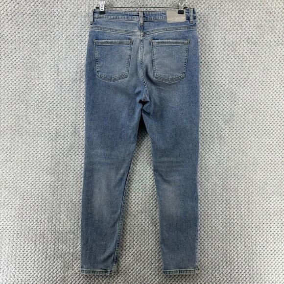 Zara Jeans Women US8 Blue Light Wash Denim Skinny High Rise Stretch - Picture 6 of 14